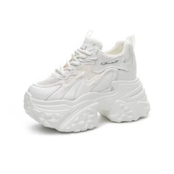 Shoe cabinet floral language Chunky Sneakers Women's Low Top Beige