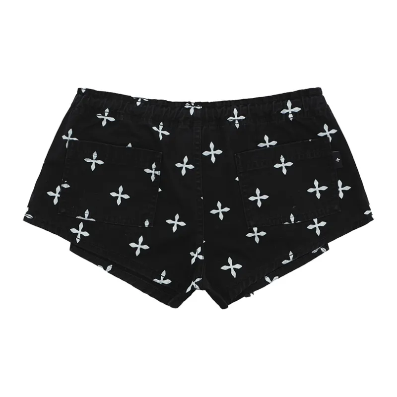 SMFK Casual Shorts Women's Black Garden-1