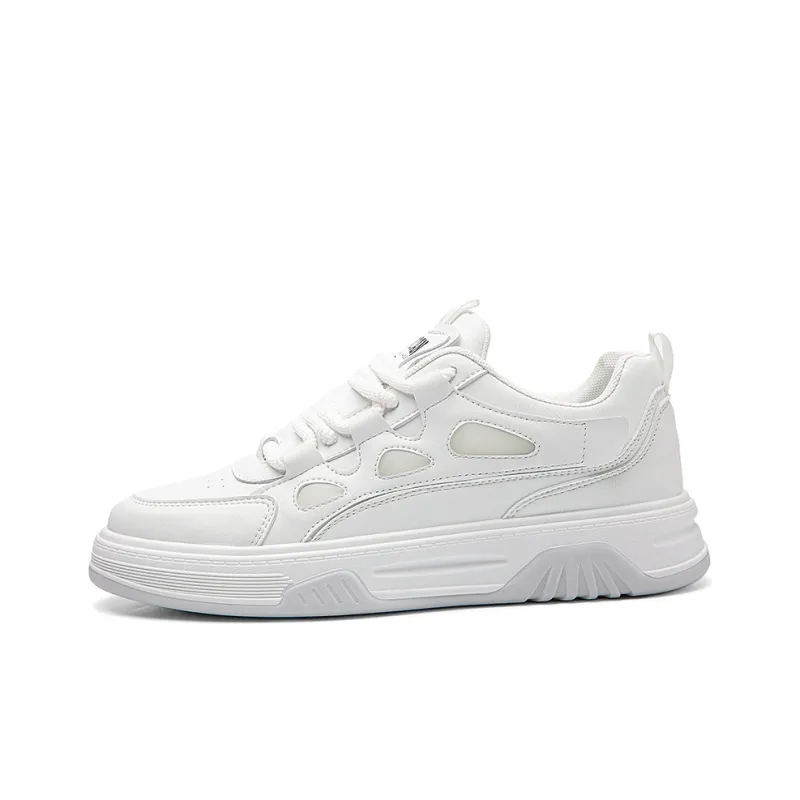 MEXICAN Anti Slip Wear Resistant Low Top Skateboard Shoes Men's White-0
