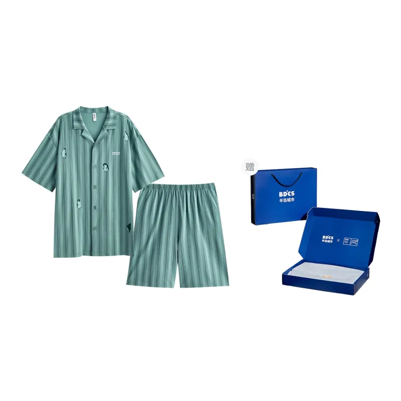 Peninsula City Pajama Set Men's Green-0