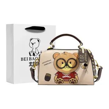 North Pack PU Shoulder Bag Regular Women's Beige/Pink/Brown