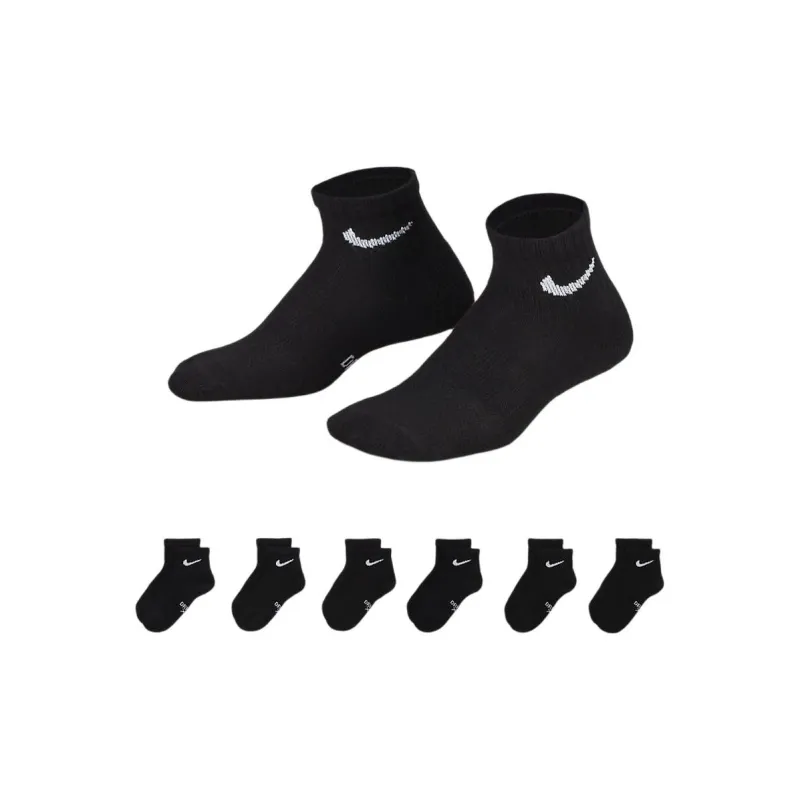 Nike Dri FIT Performance Basics Little Kids' Quarter Socks 6 Pairs-2