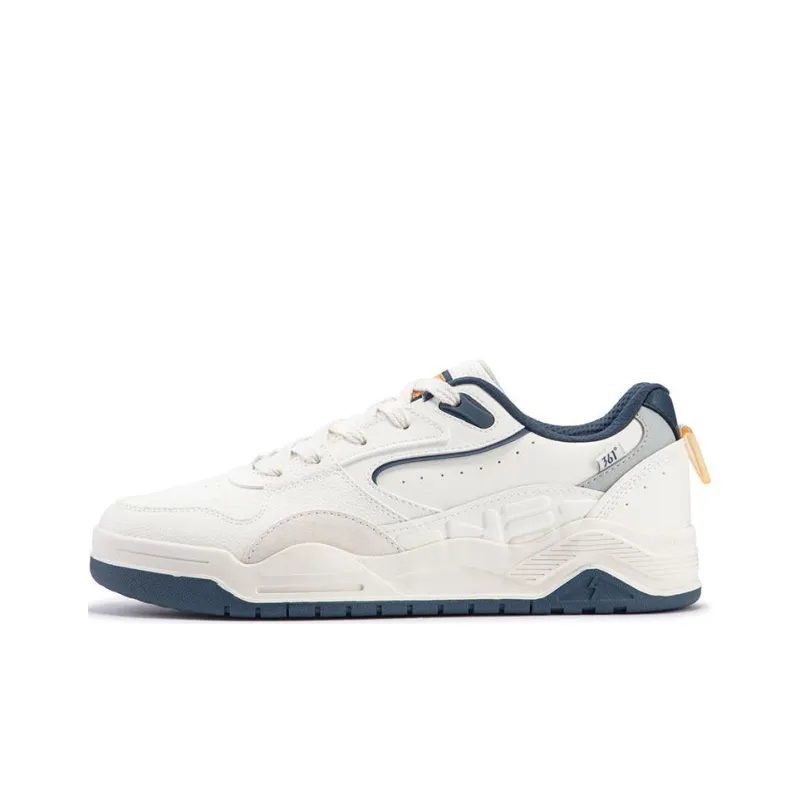 361° Style Burning 4 Wear Resistant Slip Resistant Low Top Skateboard Shoes Men's White Blue-0