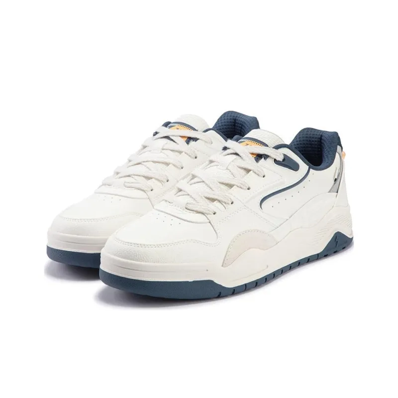 361° Style Burning 4 Wear Resistant Slip Resistant Low Top Skateboard Shoes Men's White Blue-2