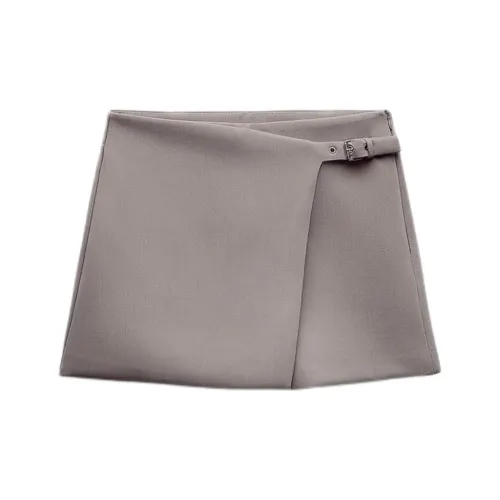 ZARA Casual Shorts Women's Dark Gray Brown