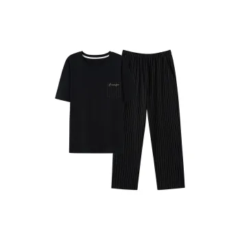 Mulong Family Pajama Set Men's Black