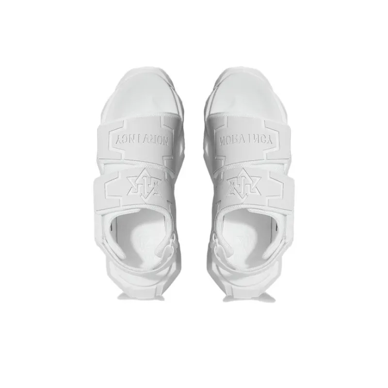 NORVINCY Beach Sandals Unisex White/Black-2