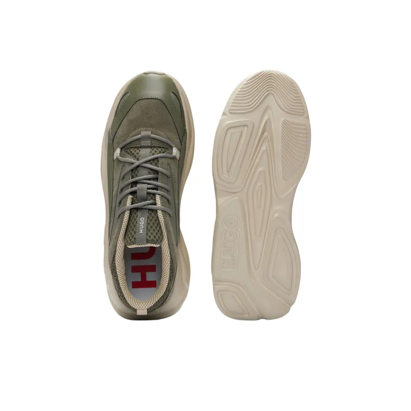 HUGO BOSS Low Top Casual Shoes Men's Olive Green-4