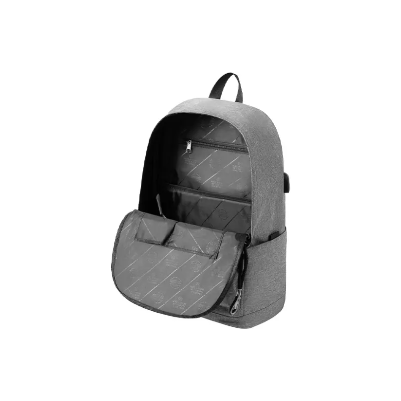 Yohji Kimura Oxford Backpack Unisex Gray/Navy Blue/Black-45