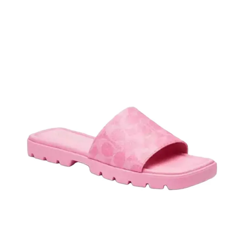 COACH Slide Slippers Women's Bright Pink-2