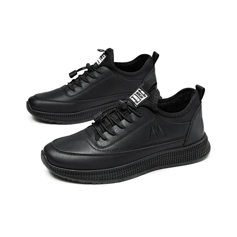 MEXICAN Anti Slip Wear Resistant Low Top Skateboard Shoes Men's Black-3