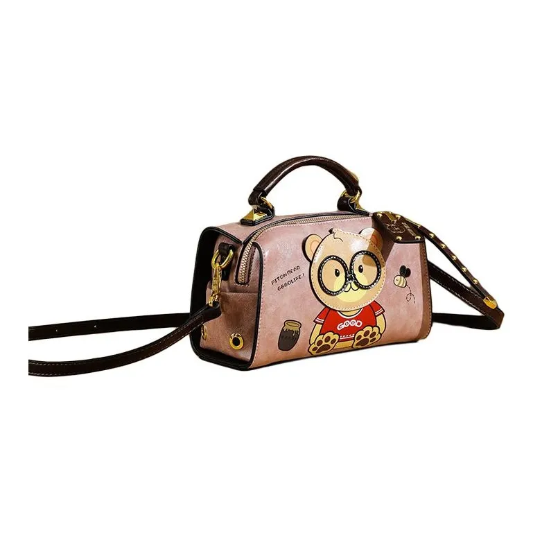 North Pack PU Shoulder Bag Regular Women's Beige/Pink/Brown-5