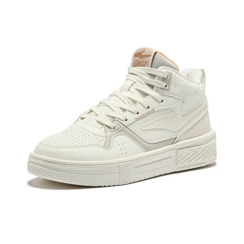 Erke Conquer 3.0 Wear Resistant Slip Resistant High Top Skateboard Shoes Women's White Gray-1