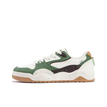 361° Style Burning 4 Anti-Slip Wear-Resistant Low-Top Skateboard Shoes Men's White Green