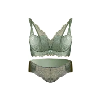 Flowers In Water Underwear Set Women's Green