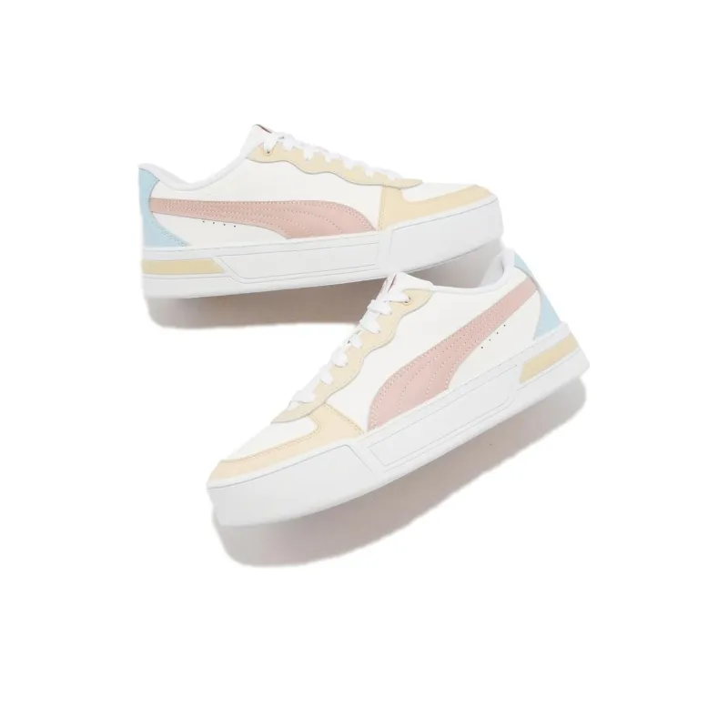 PUMA Skye Anti-Slip Wear-Resistant Low-Top Skateboard Shoes Women's Pink Yellow-6