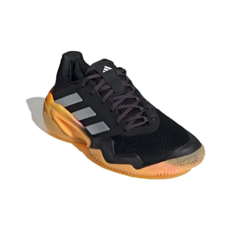 Adidas Barricade 13 Low Top Tennis Shoes Unisex Gray Yellow White-2