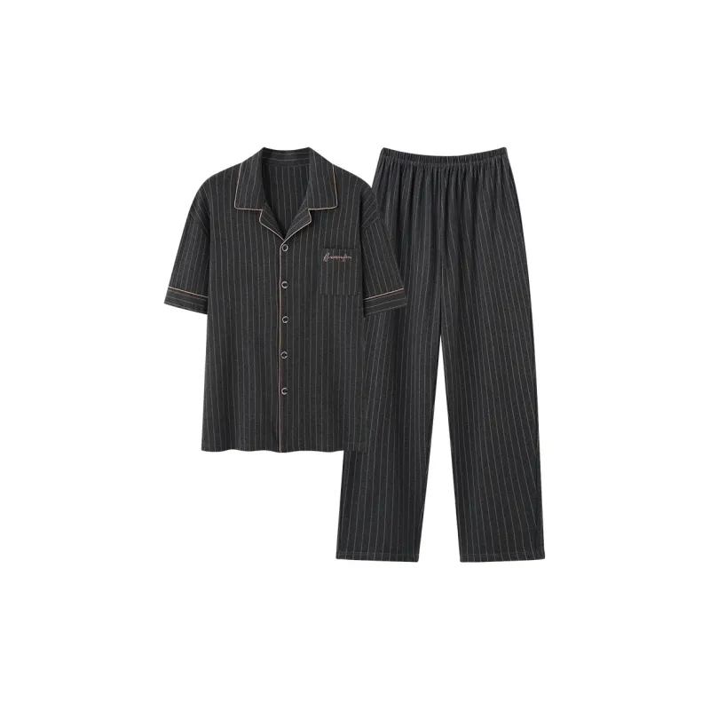 Mulong Family Pajama Set Men's Black-0