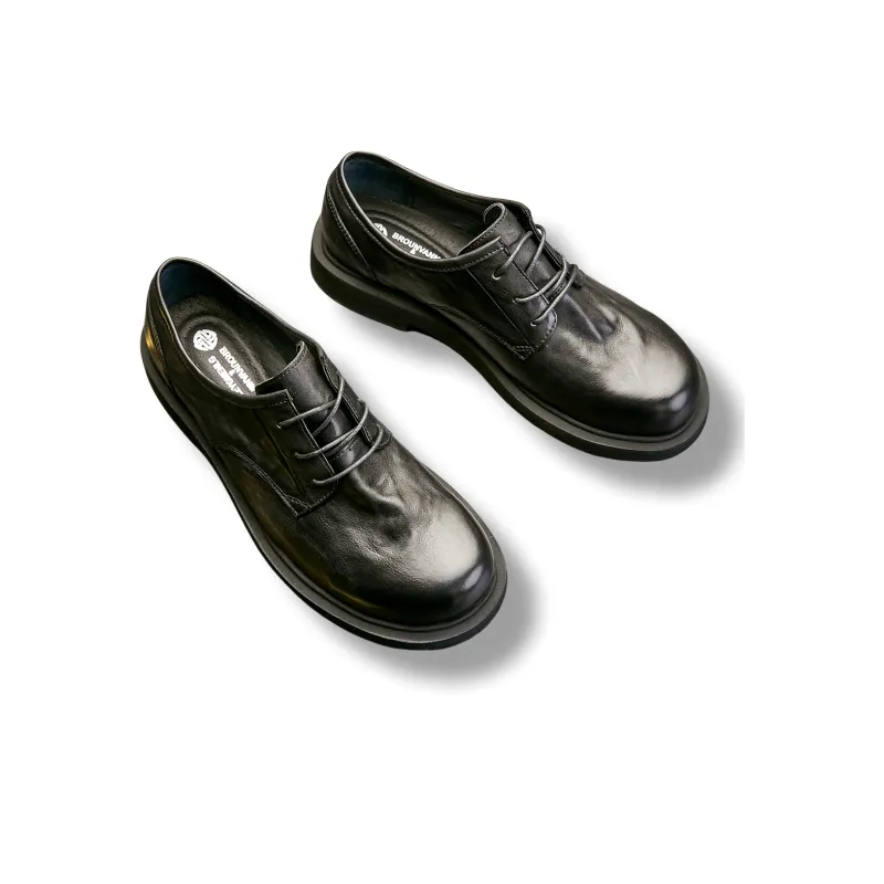 Brounvanm Men's Casual Shoes Men Low Top Black-5