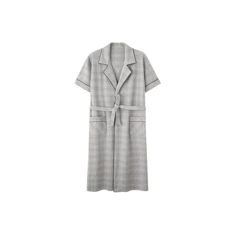 Colorful Sleep Robe Men's Silver-0