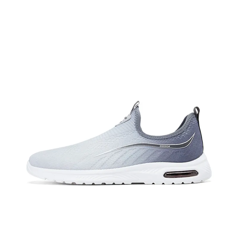 WARRIOR Running Shoes Men Low Top White, Black, Green, And Black Gray-3