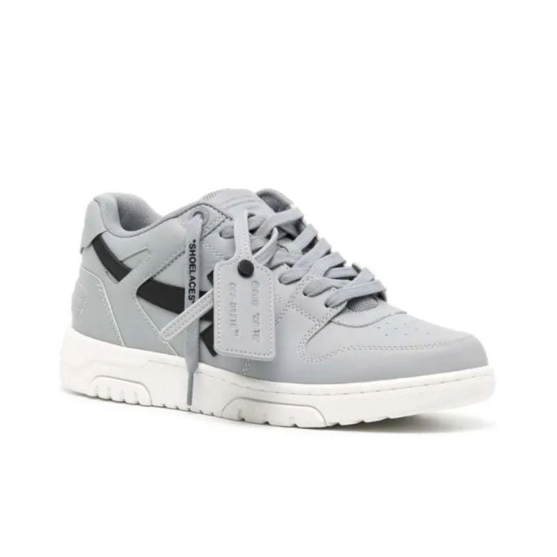 OFF WHITE Out Of Office Ooo Low Tops Grey Black-3