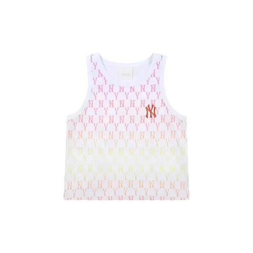 MLB New York Yankees Tank Tops Women's White/Pink