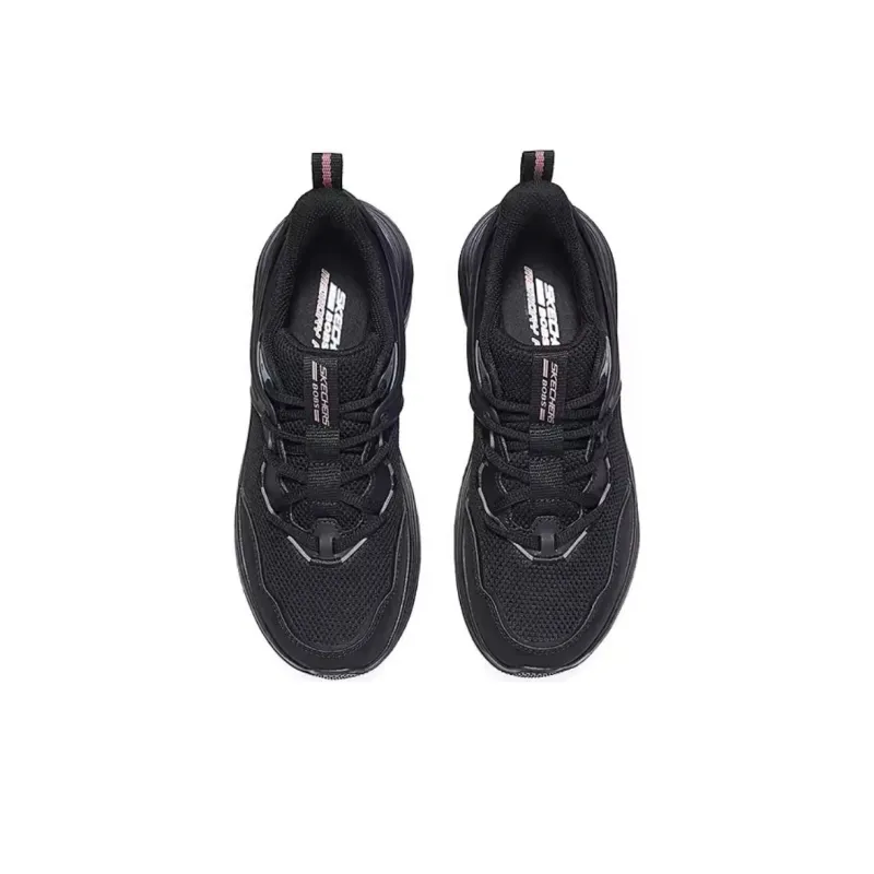 Skechers Bob's Breathable Abrasion Resistant Slip Resistant Low Top Running Shoes Women's Black-2