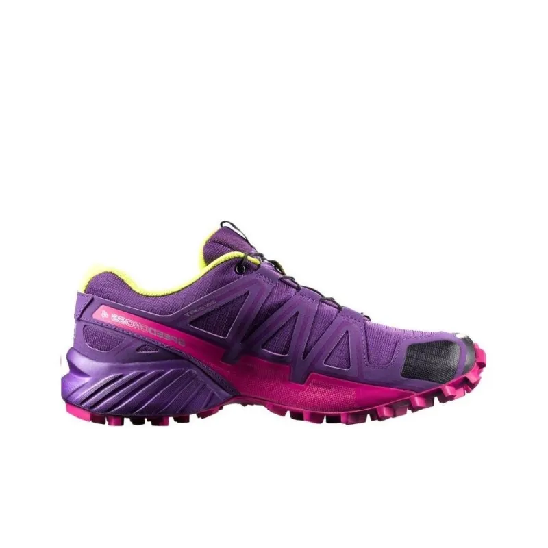 SALOMON Speedcross 4 Cushioned Anti Slip Wear Resistant And Water Resistant Low Top Trail Running Shoes Women's Purple-1