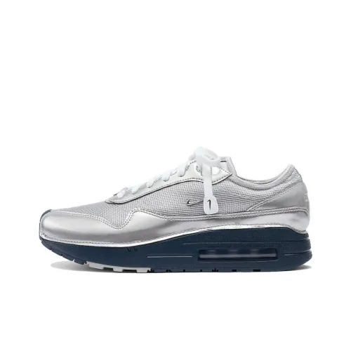 Jacquemus X Nike Air Max 1 Casual Shoes Men Low-Top Ash Silver