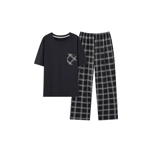 Mulong Family Pajama Set Men's Black