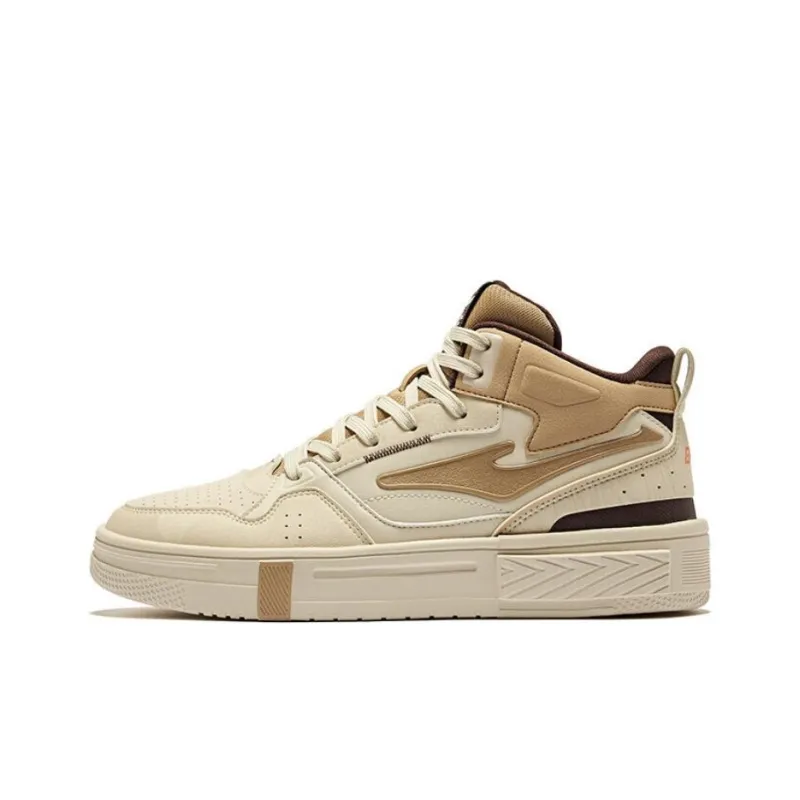 Erke Conquer 3.0 Anti Slip Wear Resistant High Top Skateboard Shoes Men's Khaki-0