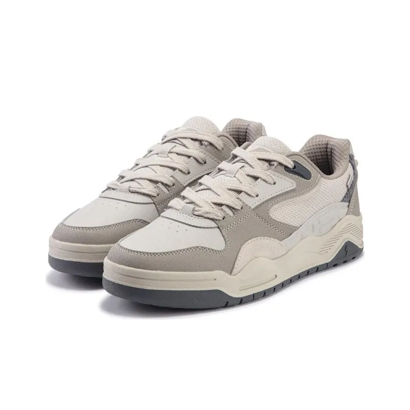 361° Style Burning 4 Anti Slip Wear Resistant Low Top Skateboard Shoes Men's Beige Gray-2