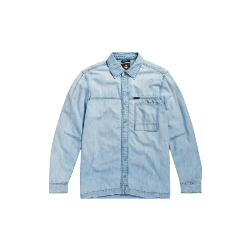 G-STAR RAW Denim Jackets Men Light Blue