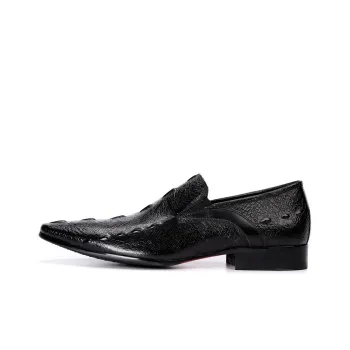 ASTON M.JAZZ Dress Shoes Men Low Top Black/Coffee