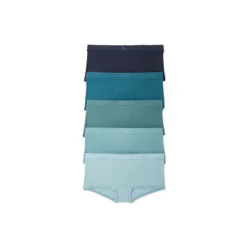 Victoria's Secret PINK 5-PACK COTTON BOYSHORT PANTIES / Indigo Tea Dye Underpants Women's 5 Pack Multicolor