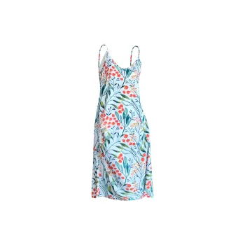 Flowers In Water Nightgown Women's White With Floral