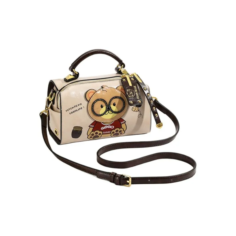 North Pack PU Shoulder Bag Regular Women's Beige/Pink/Brown-1
