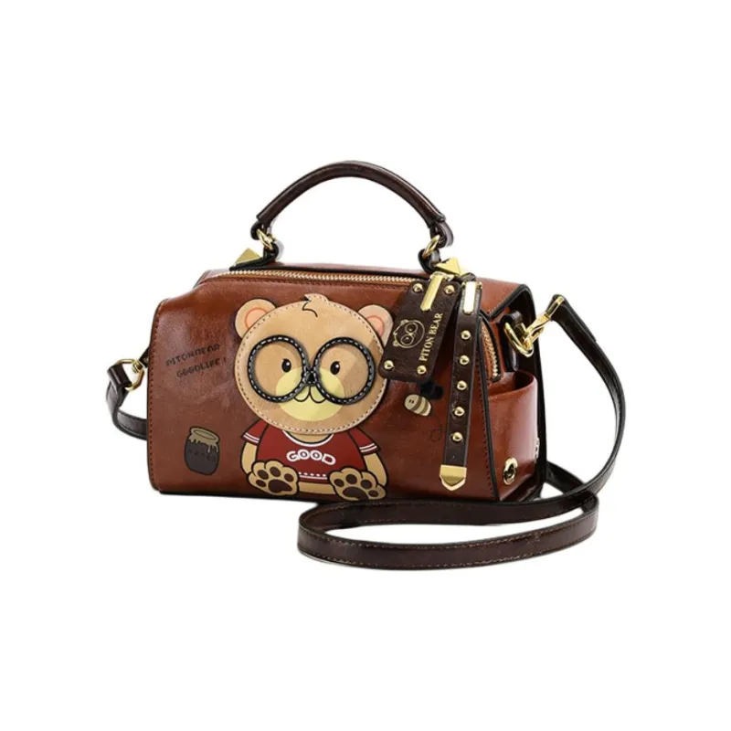 North Pack PU Shoulder Bag Regular Women's Beige/Pink/Brown-8