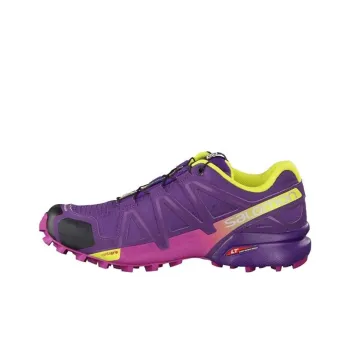 SALOMON Speedcross 4 Cushioned Anti Slip Wear Resistant And Water Resistant Low Top Trail Running Shoes Women's Purple