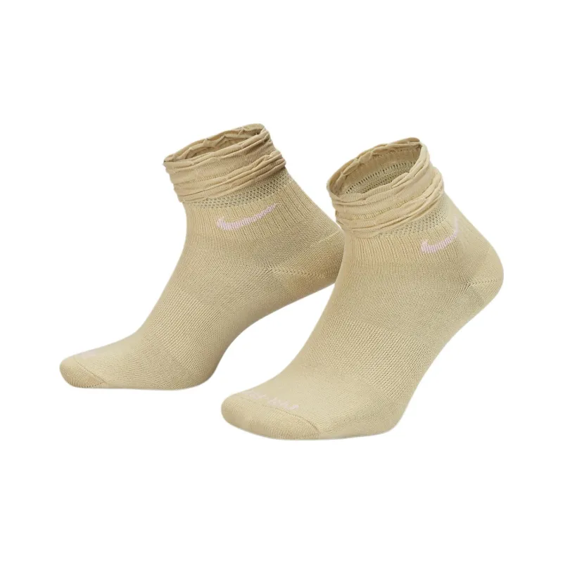 Nike Mid-Calf Socks Unisex Gold Pink-2