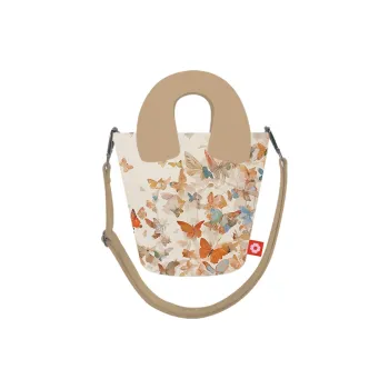 Perfect Styles Fabric Horseshoe Bucket Bag, Shoulder Bag, Crossbody Bag, Handbag Women's