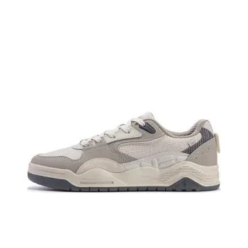 361° Style Burning 4 Anti Slip Wear Resistant Low Top Skateboard Shoes Men's Beige Gray