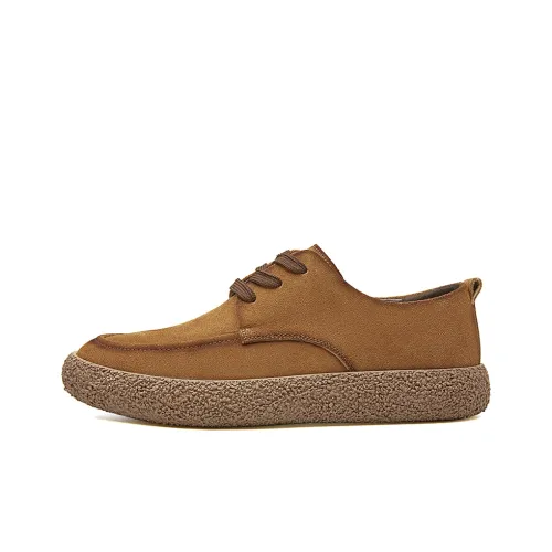 MEXICAN Anti Slip Wear Resistant Low Top Skateboard Shoes Men's Yellow