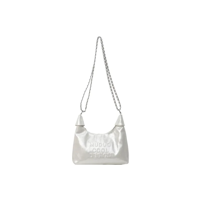DALO PU Shoulder Bag Crossbody Bag Regular Women's Black/Ecru/Silver-4