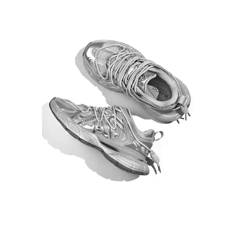 Masongarments Cage Series Abrasion Resistant, Breathable, Lightweight, Height Increasing Low Top Chunky Sneakers Unisex-27