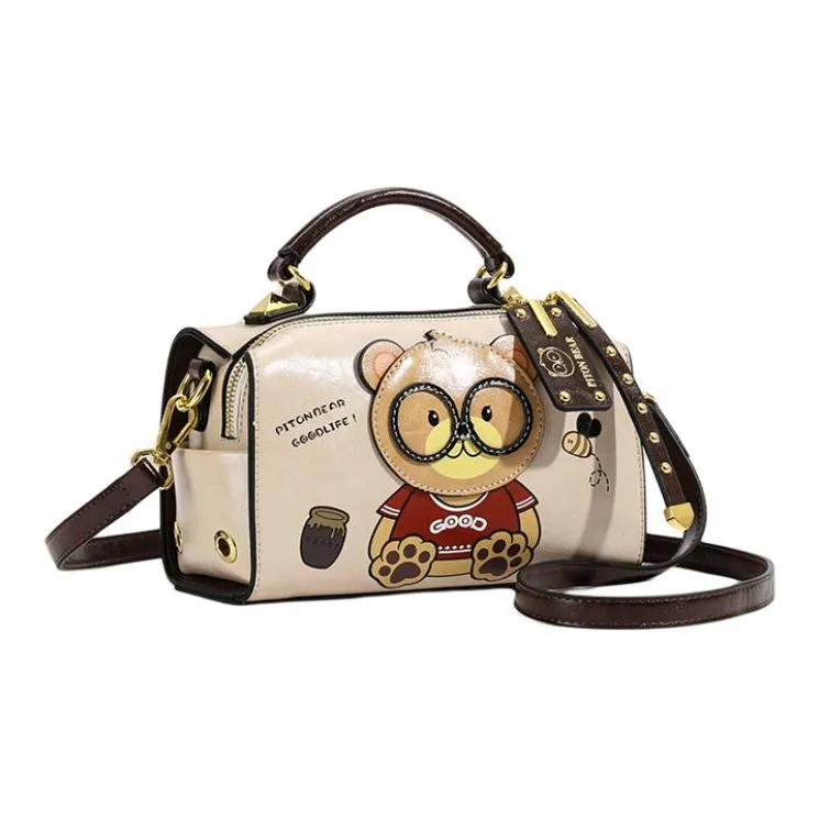 North Pack PU Shoulder Bag Regular Women's Beige/Pink/Brown-2