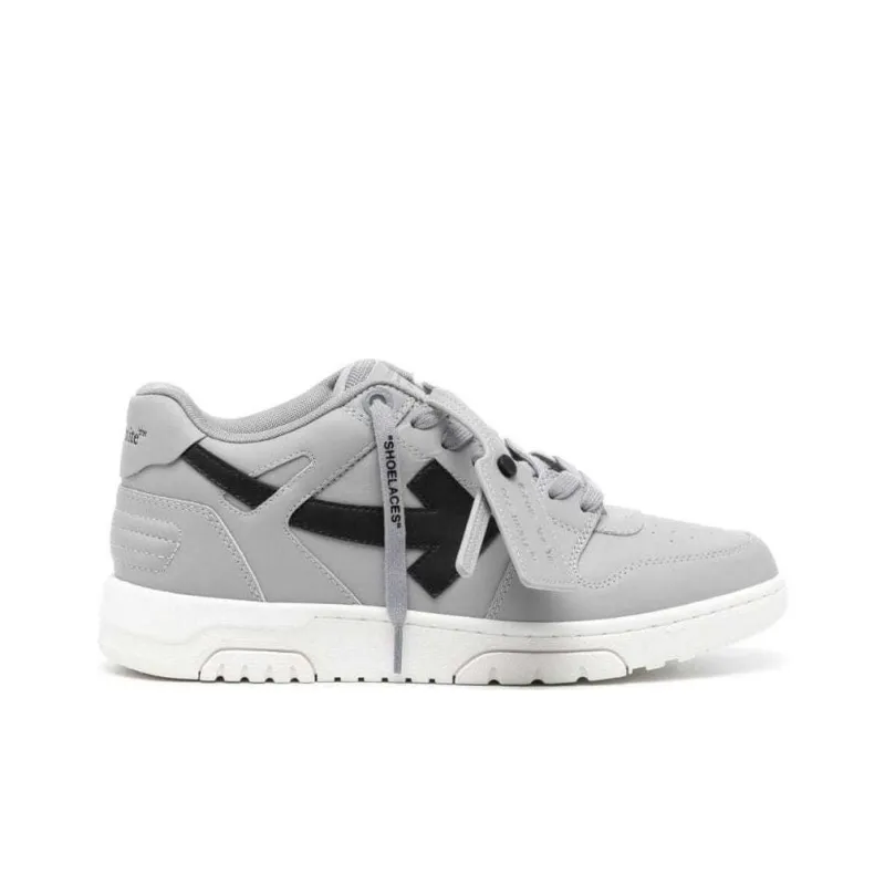 OFF WHITE Out Of Office Ooo Low Tops Grey Black-1