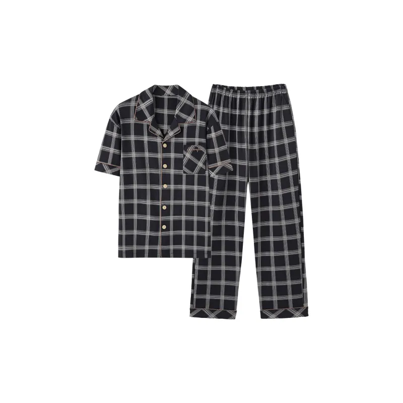 Mulong Family Pajama Set Men's Black-0