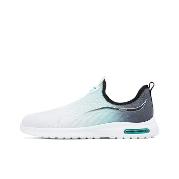 WARRIOR Running Shoes Men Low Top White, Black, Green, And Black Gray